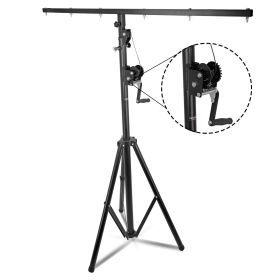 5 Core DJ Light Stand Stage Lighting Truss System Hand Crank Up Heavy Duty Height Adjustable w T bar - LS 110 CRANK