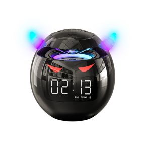 G9 Mini 5.1 Bluetooth Speaker Audio LED Flash Bedside Alarm Clock Subwoofer Music TF Player With HD Mic Hands Free Callin (Set Type: Speaker, Color: Black)