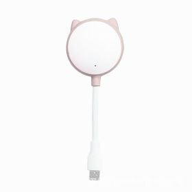 Smart USB Voice Lamp Breathing Color Changing Music Rhythm Bedroom Dormitory Bedside Lamp Atmosphere Lamp (Color: Pink)