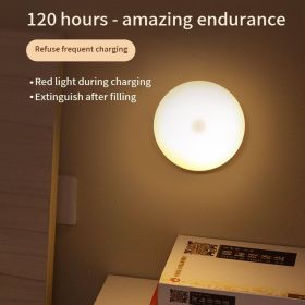 Intelligent Human Body Induction Night Light Led Corridor Charging Aisle Wardrobe Wireless Bedroom Light (Color: Three color)