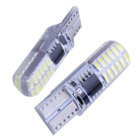 1X T10 LED Strobe Flash Silicone Gel Light W5W 168 194 Signal Lamp Dome Reading License Plate Light Car Interior Lights (Socket Type: T10, Emitting Color: amber)