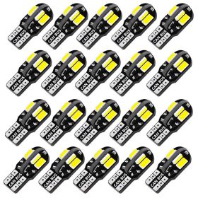 20Pcs T10 small bulb Automotive led decoded width light modified (Color Temperature: 20PCS, Emitting Color: Blue)