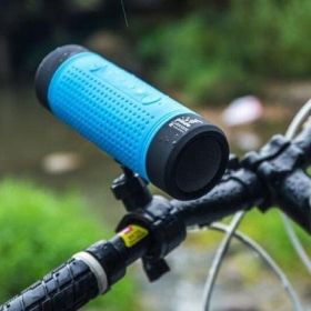 Bike Speaker and Light With Bluetooth Speaker (Color: Blue)